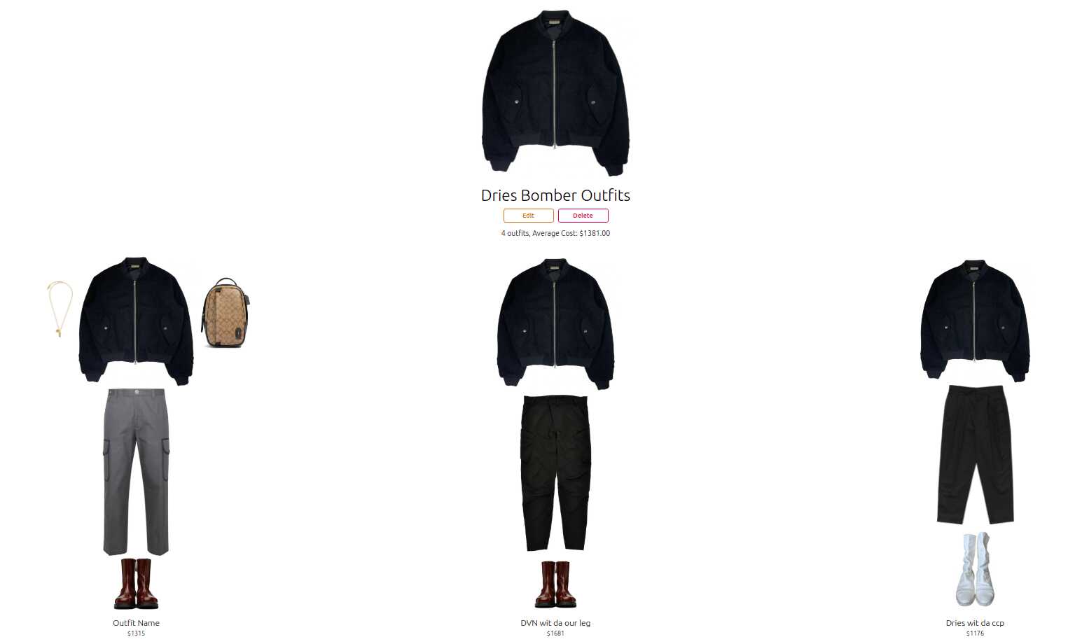 Create & Organize Outfits Online.